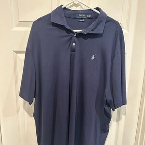 Polo by Ralph Lauren Men's Navy Blue Shirt - Performance Fabric